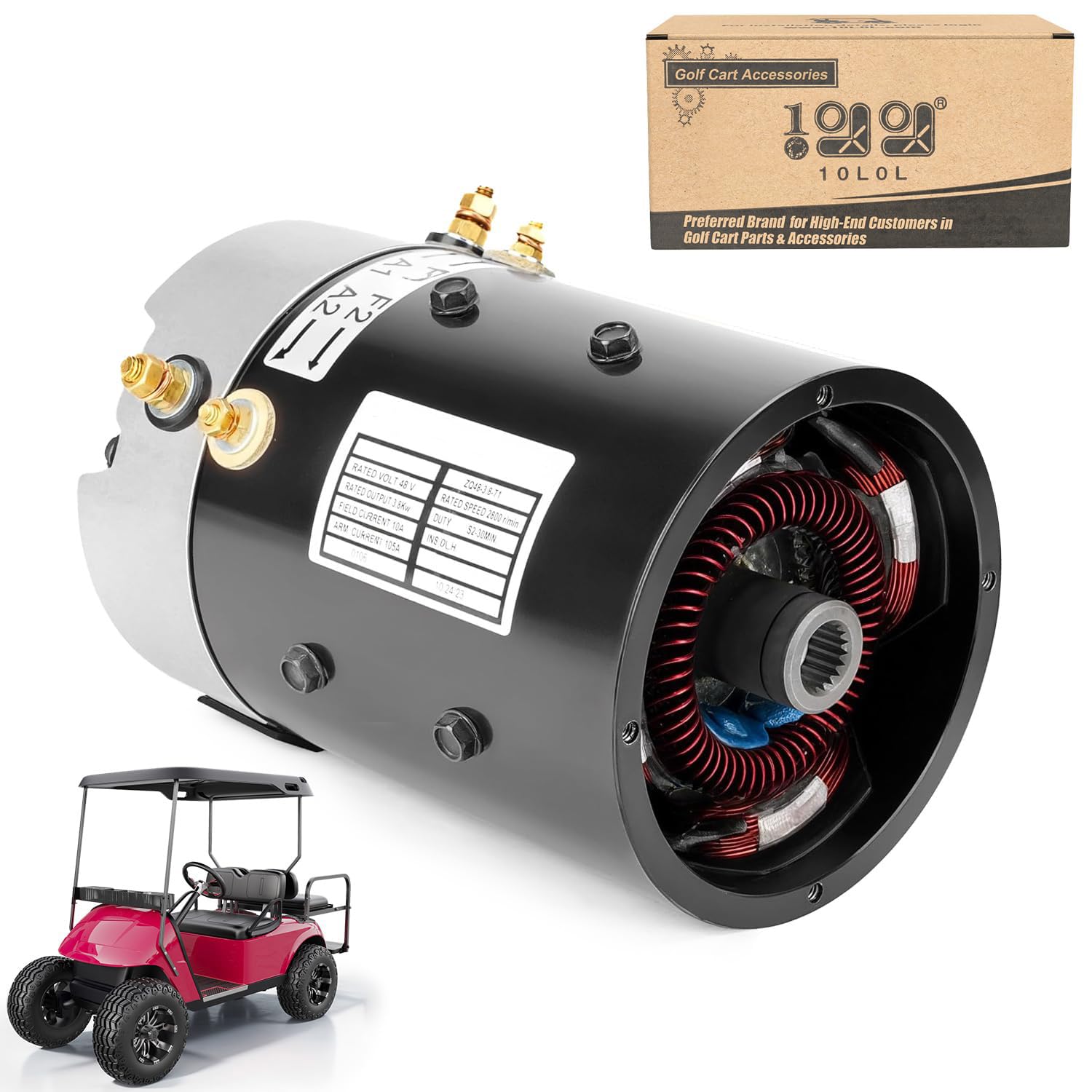 Amazon.com : 10L0L Electric Motor for EZGO TXT & Freedom 2010-up